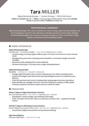 Creative ATS Resume Template for Word