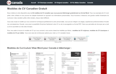 cv-canada.com Website