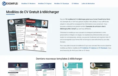 cvexemple.com Website