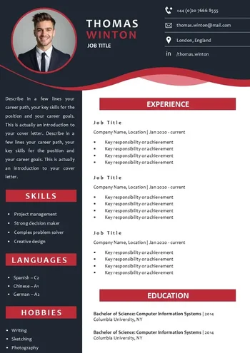 Free CV Layout Word