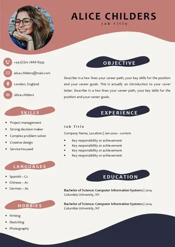 Free Graduate CV word