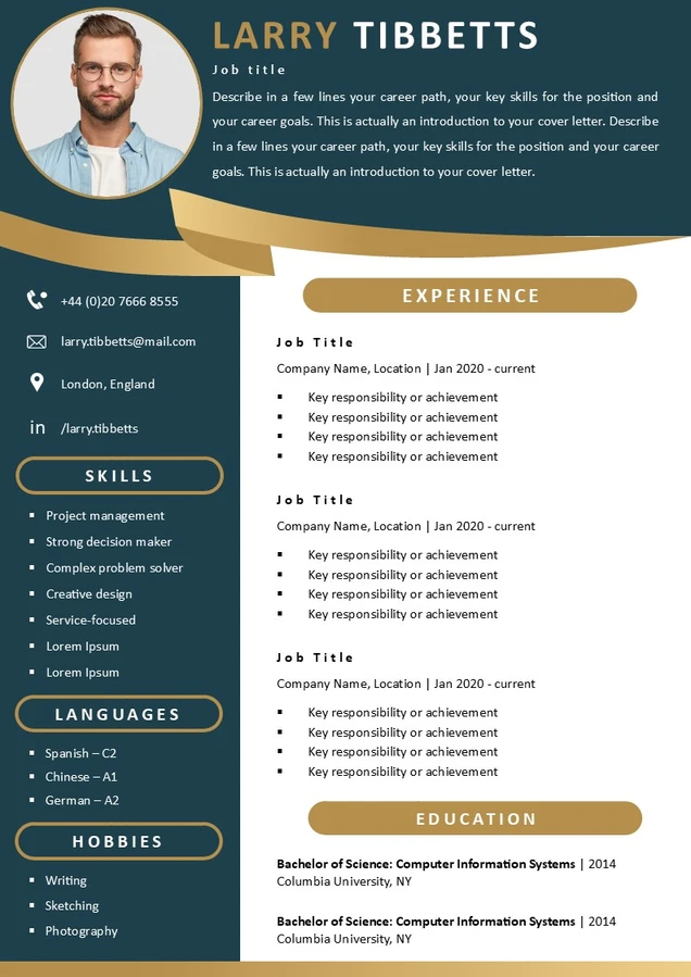 Free CV Resume Templates 2026 To Download In Word PPT