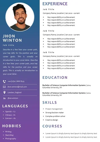 Latest Free CV Template (2026)