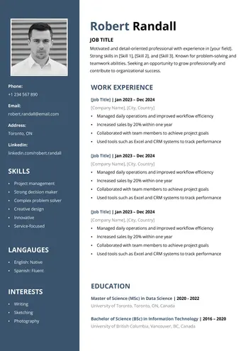 French CV Template word & ppt