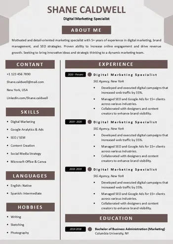 multipurpose resume template 2026
