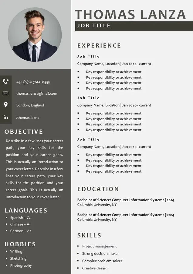 Online CV Template For Free Download In Doc PPT Formats Online CV Template For Free Download In Doc PPT Formats
