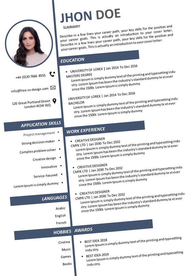 Creative CV Word & PowerPoint format