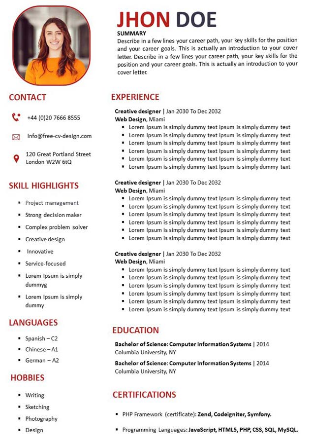 Remarkable cv to download