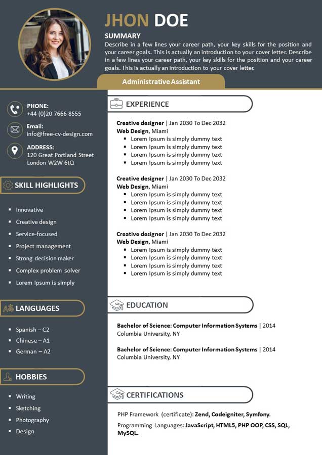Resume Without Paying Word & PowerPoint format