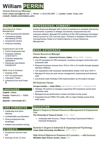 Free Two-Column ATS Resume Template