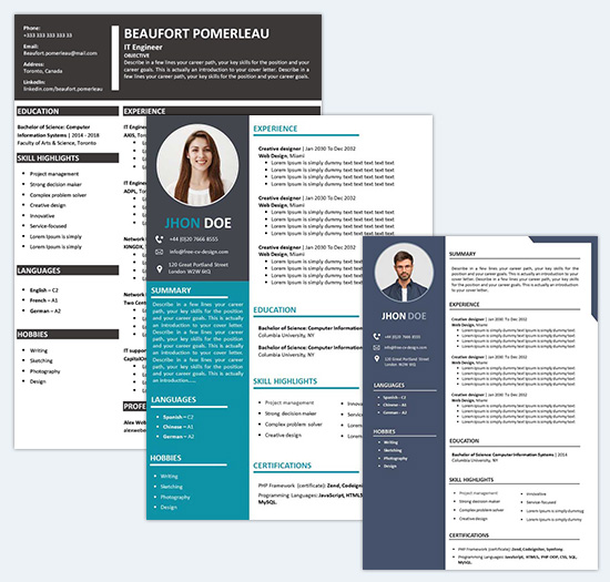 50 cv resume templates examples word powerpoint download free